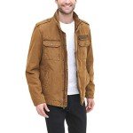 Levi's Men's Washed Cotton Military Jacket - Worker Brown