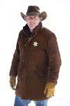 Men's Suede Leather Coat - Brown, 3XL