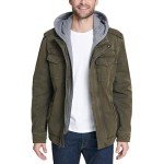 Levi's Men's Olive Military Jacket with Hood