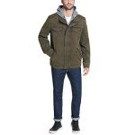 Levi's Men's Olive Military Jacket with Hood