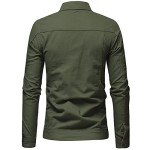 Men's Army Green Denim Trucker Jacket