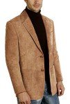 Men's Suede Leather Blazer Jacket – Big and Tall Options