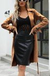 Bellivera Women’s Lightweight Faux Suede Trench Jacket
