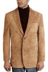 Men's Suede Leather Blazer Jacket – Big and Tall Options