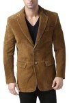 Men's Suede Leather Blazer Sport Coat Jacket