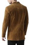 Men's Suede Leather Blazer Sport Coat Jacket