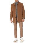 Cole Haan Men's Wool Plush Car Coat - Camel