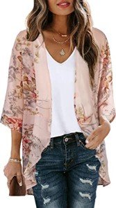 Floral Kimono Cardigan Beach Cover-Up for Women