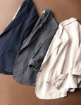 Lightweight Linen Blazer for Women - Grey