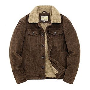 Men's Vintage Fleece-Lined Corduroy Trucker Jacket