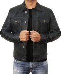 Men's Black Trucker Jacket by STOREJEES