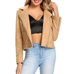 Women's Faux Leather Moto Biker Jacket