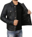 Men's Black Trucker Jacket by STOREJEES