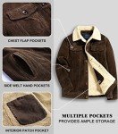 Men's Thick Corduroy Sherpa Lined Trucker Jacket