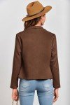 PRETTYGARDEN Women's Faux Suede Cropped Jacket