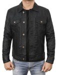 Men's Black Trucker Jacket by STOREJEES