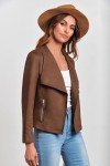 PRETTYGARDEN Women's Faux Suede Cropped Jacket