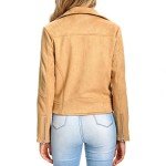 Women's Faux Leather Moto Biker Jacket