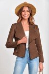 PRETTYGARDEN Women's Faux Suede Cropped Jacket