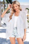 Floral Print Women's Open Front Kimono Cardigan