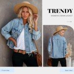 Women's Cropped Frayed Denim Jacket, Light Blue