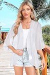Floral Print Women's Open Front Kimono Cardigan