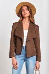 PRETTYGARDEN Women's Faux Suede Cropped Jacket