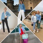 Women's Cropped Frayed Denim Jacket, Light Blue