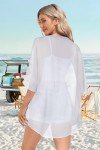 Floral Print Women's Open Front Kimono Cardigan