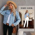 Women's Cropped Frayed Denim Jacket, Light Blue