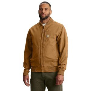 Carhartt Men's Brown Rugged Flex Bomber Jacket