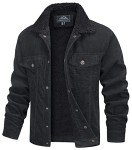 Men's Dark Grey Corduroy Sherpa Jacket