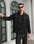 Men's Dark Grey Corduroy Sherpa Jacket