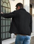 Men's Dark Grey Corduroy Sherpa Jacket