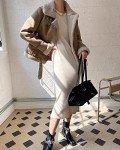 Women's Faux Shearling Moto Jacket in Brown