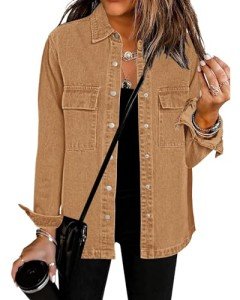 Luvamia Women's Lightweight Brown Fall Coat
