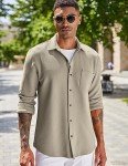 COOFANDY Men's Casual Long Sleeve Trucker Jacket