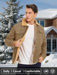 Men's Khaki Sherpa Fleece Trucker Jacket