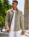 COOFANDY Men's Casual Long Sleeve Trucker Jacket