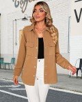 Luvamia Women's Lightweight Brown Fall Coat