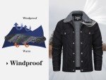 Men's Black Sherpa Lined Corduroy Trucker Jacket