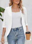 Lightweight Open Front Ruffle Kimono Cardigan - White