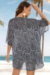 Boho Black Kimono Beach Cover-Up for Women