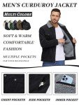 Men's Black Sherpa Lined Corduroy Trucker Jacket