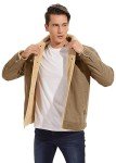 Men's Khaki Sherpa Fleece Trucker Jacket