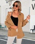 Luvamia Women's Lightweight Brown Fall Coat