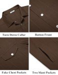 COOFANDY Dark Brown Lightweight Denim Trucker Jacket
