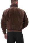 Men's Navy Suede G-1 Bomber Leather Jacket