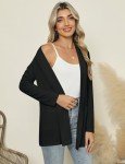 Micoson Women's Lightweight Black Long Sleeve Cardigan