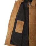 Women’s Real Suede Car Coat in Kandis Brown